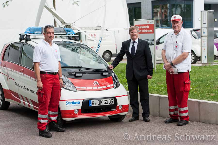 Pressefotograf zum Event von Citroen und Elektroauto